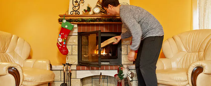 Rusted Metal Fireplace Restoration in Coral Terrace, Florida